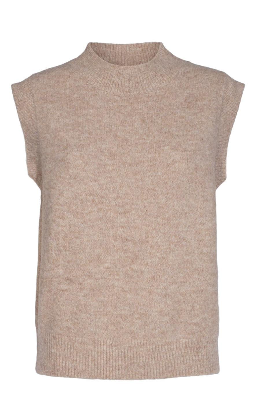 Freequent Vest - Merla Plain - Silver Mink Melange