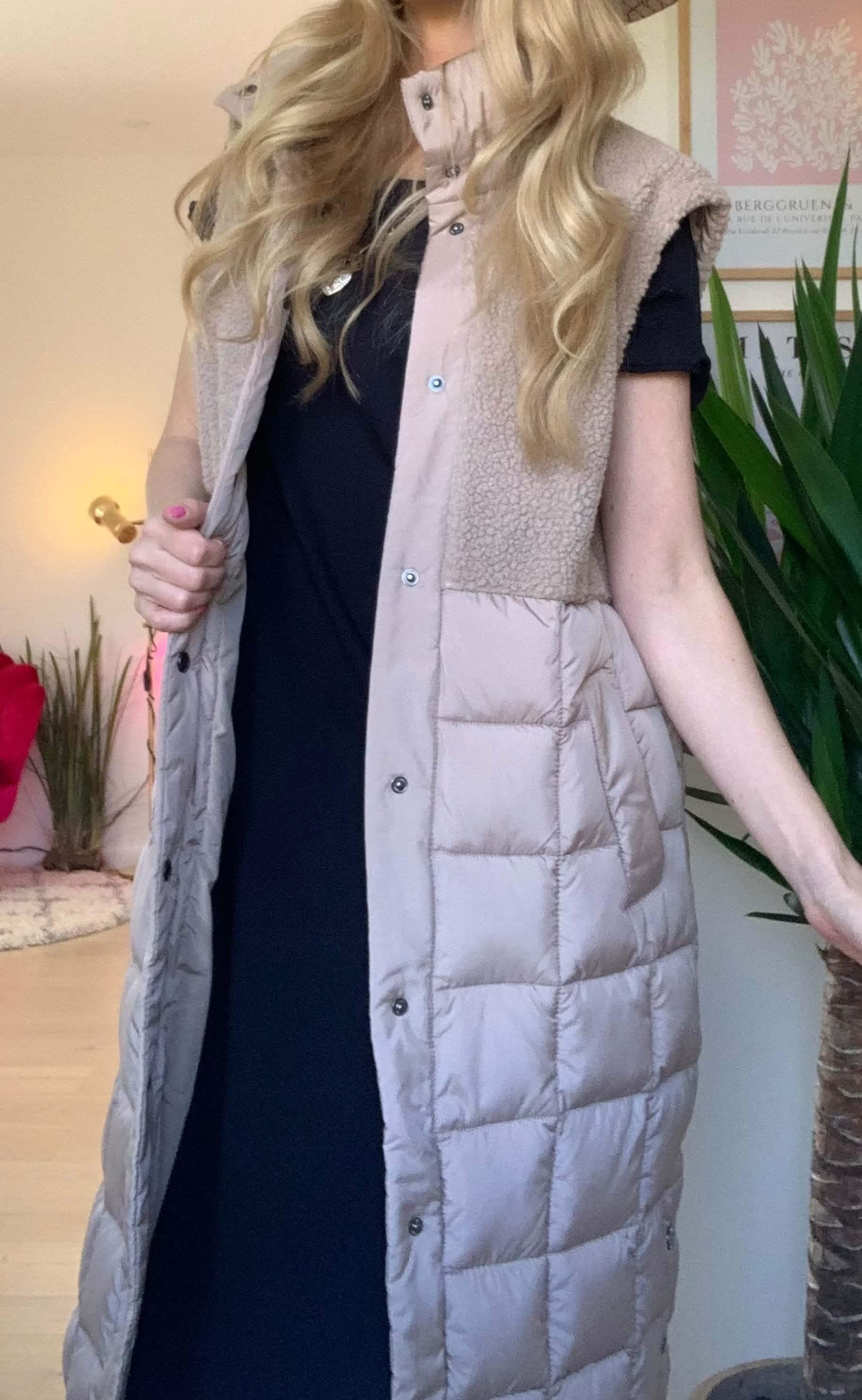 Freequent Vest - Olga Teddy - Silver Mink
