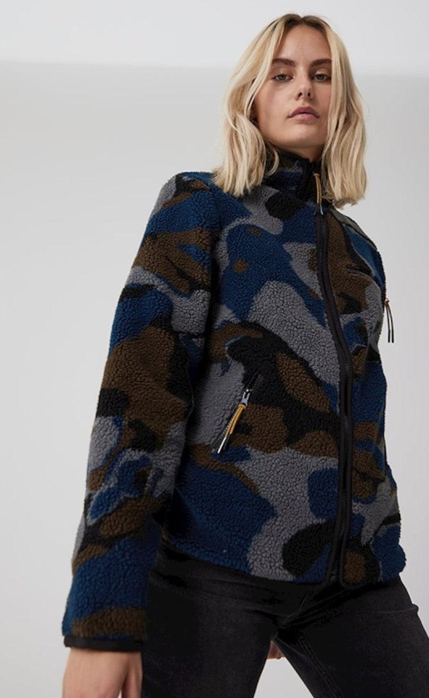 Global Funk Jakke - Barber - Blue Camoflage