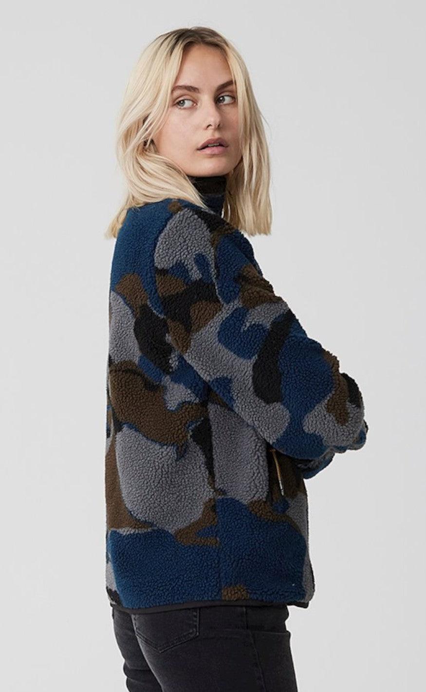 Global Funk Jakke - Barber - Blue Camoflage