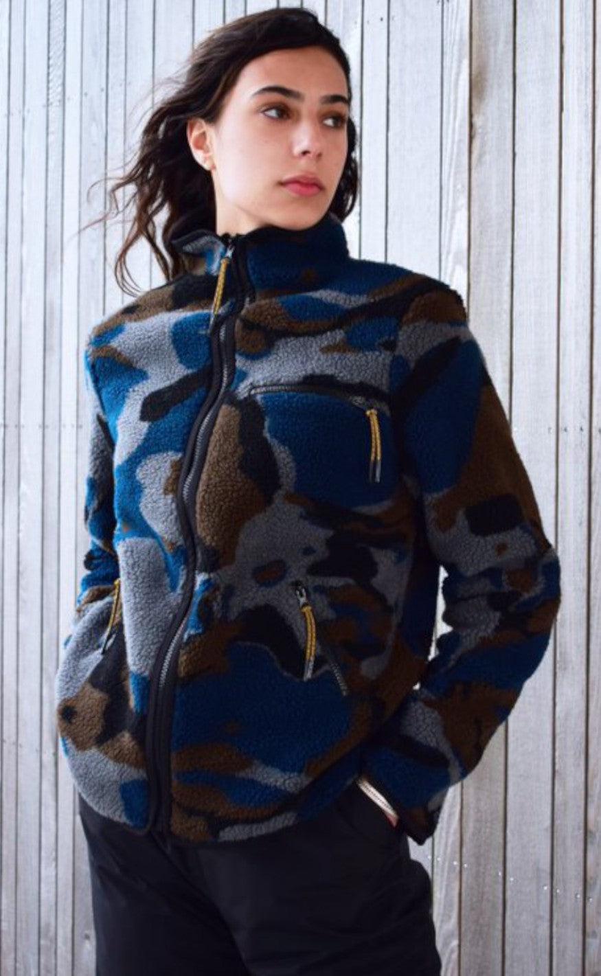 Global Funk Jakke - Barber - Blue Camoflage