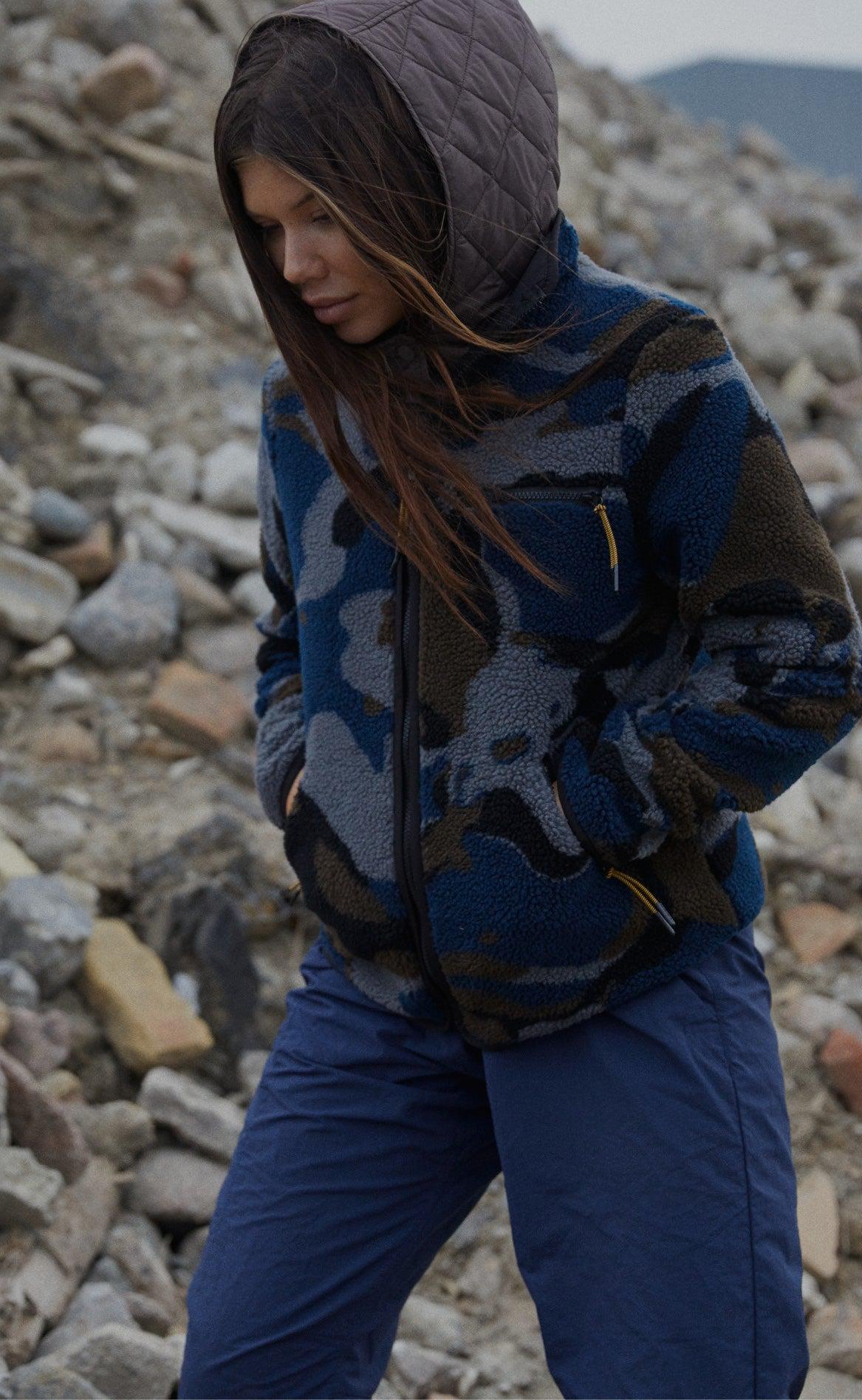 Global Funk Jakke - Barber - Blue Camoflage