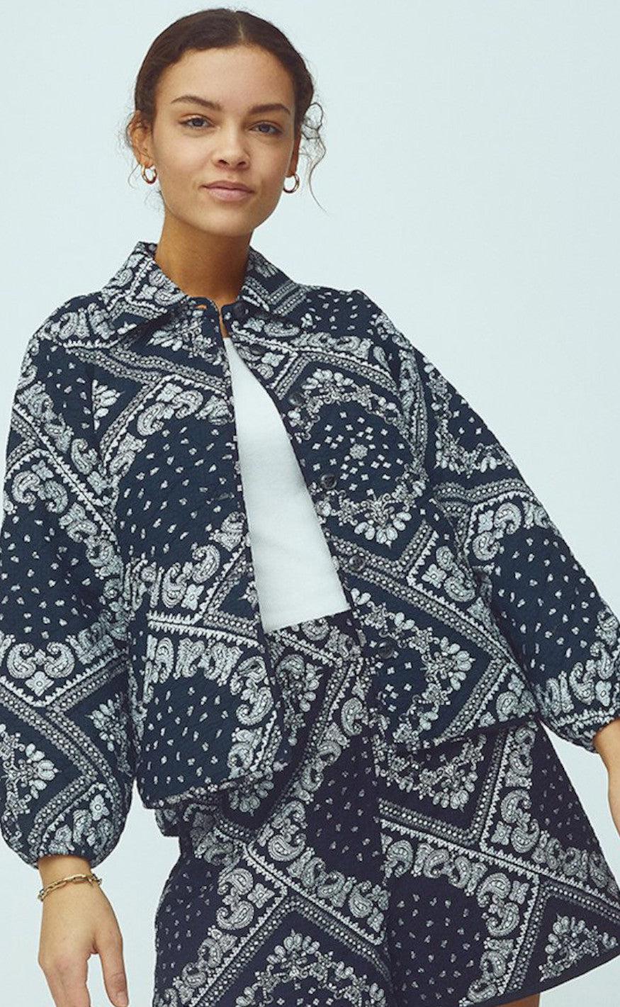 Global Funk Jakke - Marrit - Dark Paisley