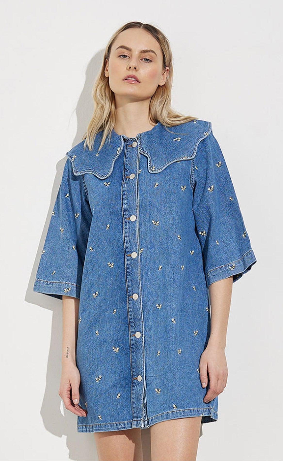 Global Funk Kjole - Kendell-G - Retro Blue