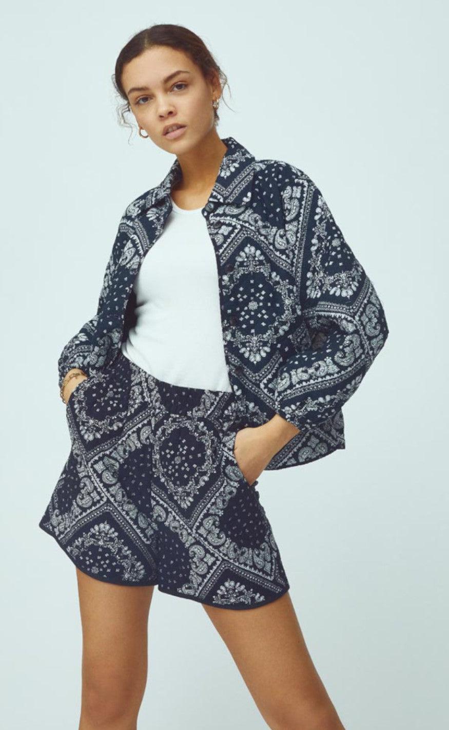 Global Funk Shorts - Mosley - Dark Paisley