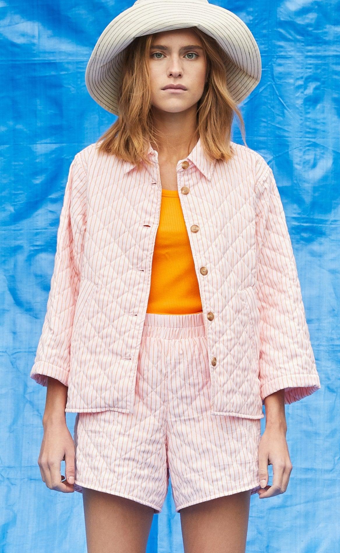 Global Funk Shorts - Rosina-G - Tangerine Stripe