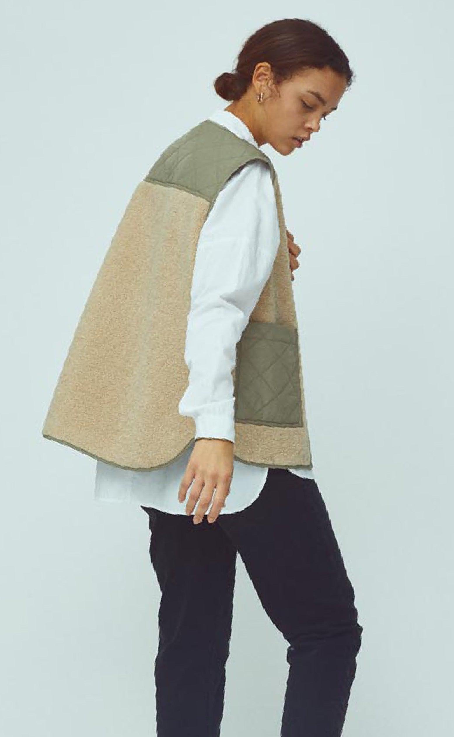 Global Funk Vest - Vinson Teddy - Khaki Sugar Mix