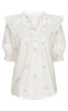 Gossia Bluse - Freya - White With Lavender Flower