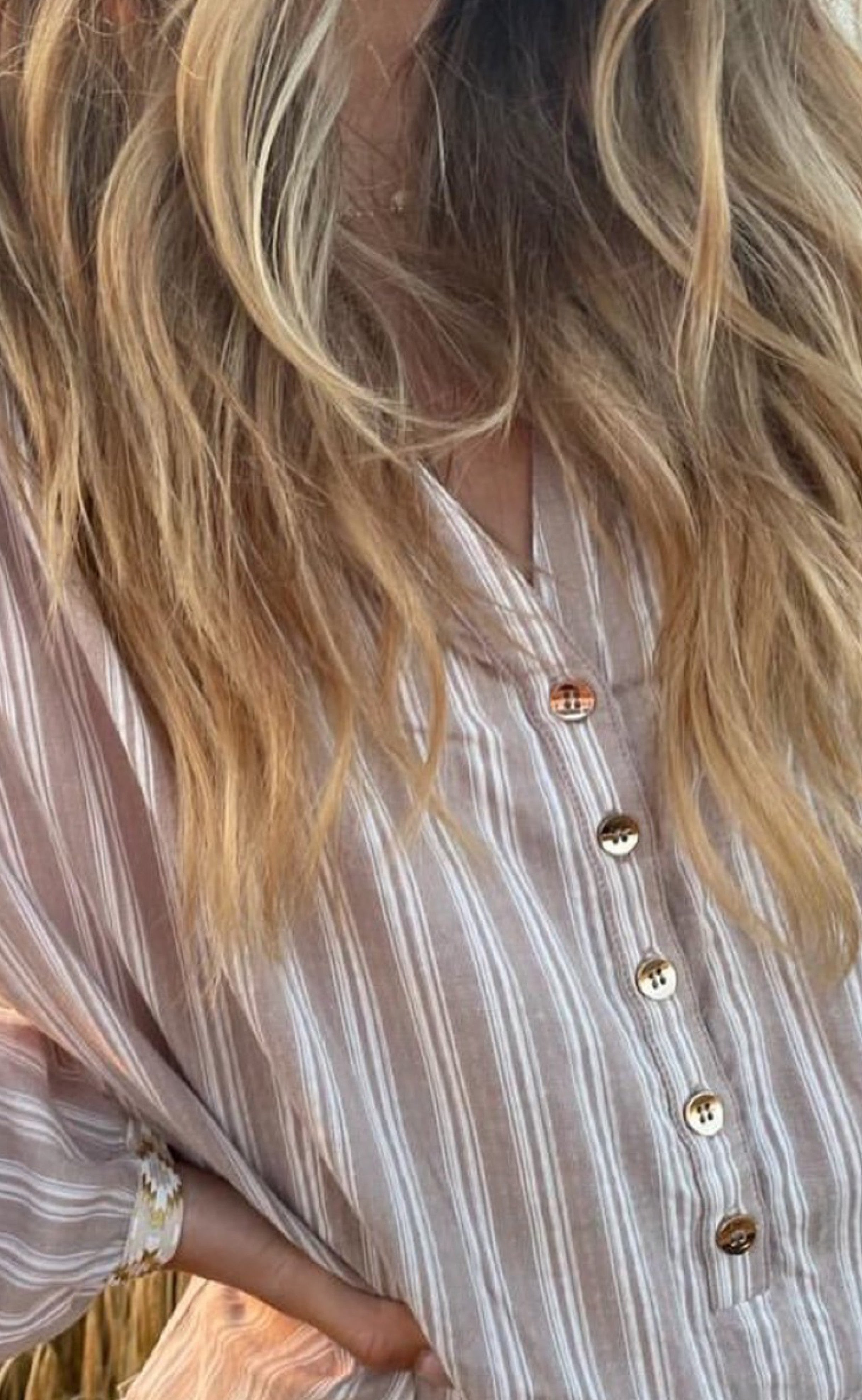 Gossia Bluse - Gemma - Sand Stripes