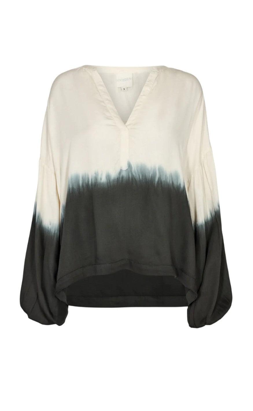 Gossia Bluse - Makie - Grey Dip dye