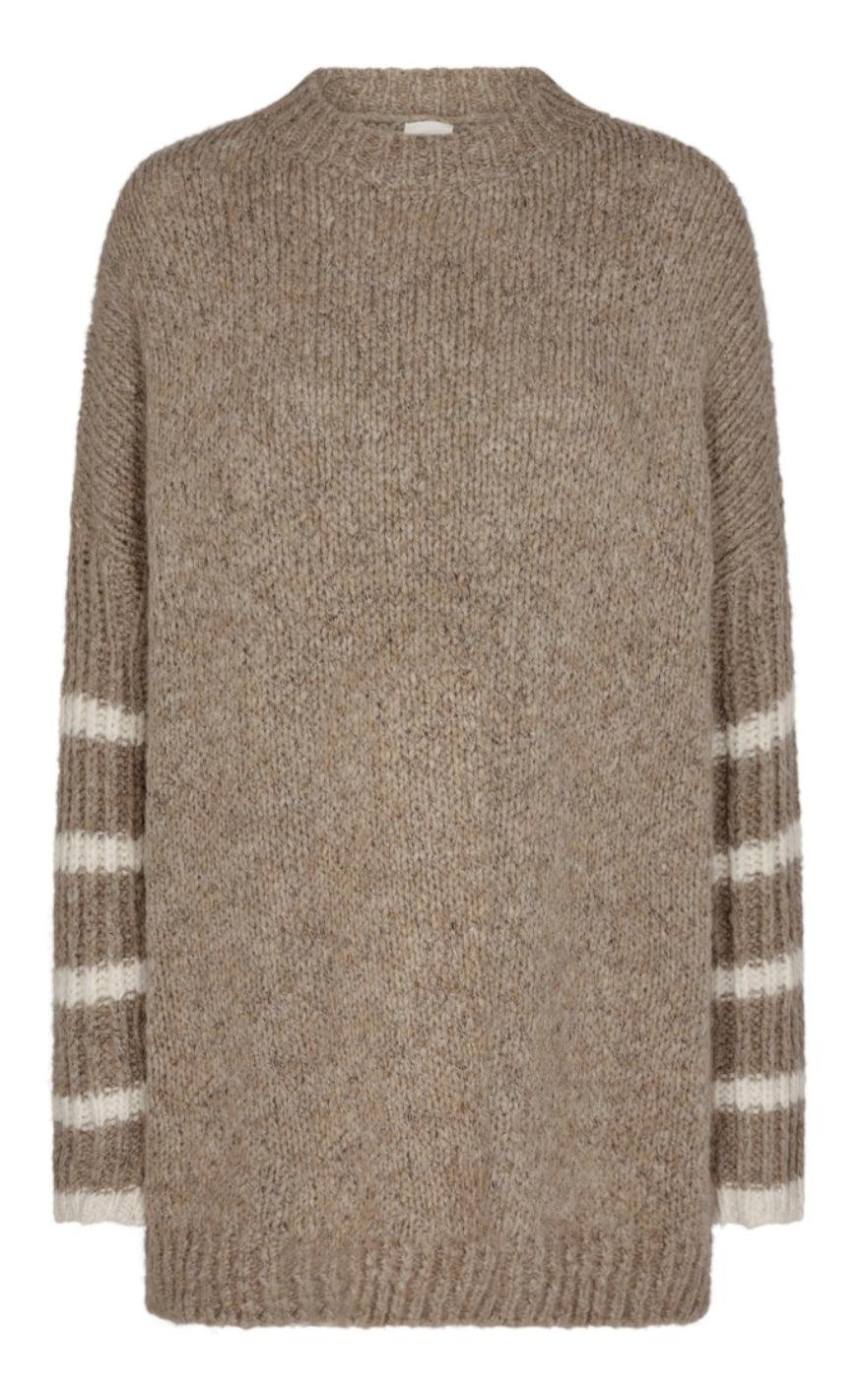 Gossia Jumper - Ally - Camel Offwhite stripes