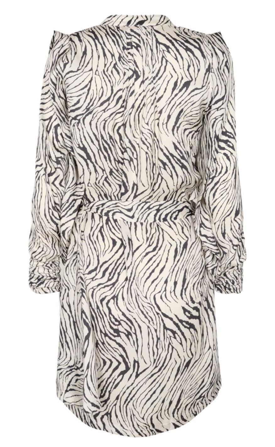 Gossia Kjole - Aia - Chargoal Creme Zebra
