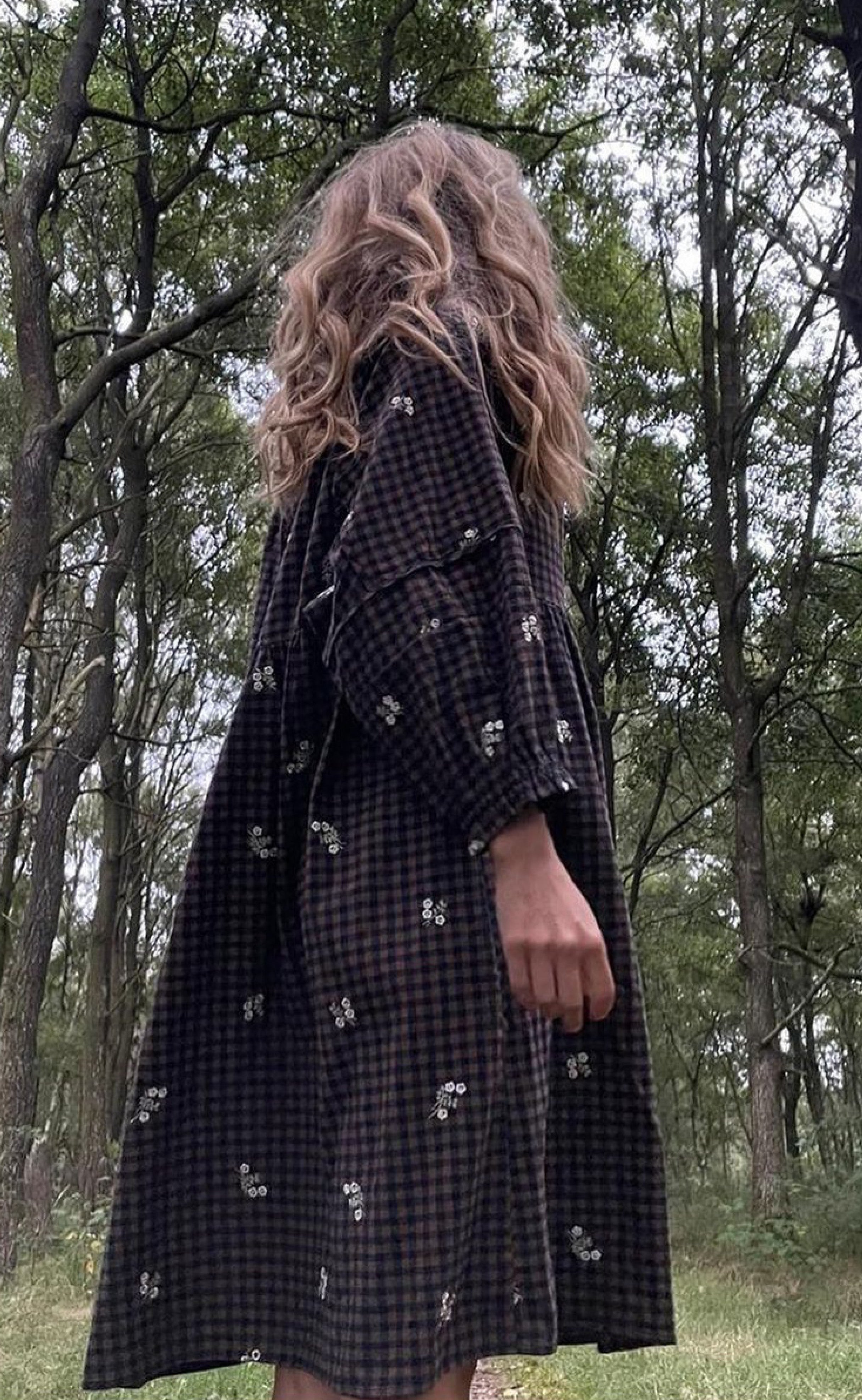 Gossia Kjole - Kaia - Camel Navy Check