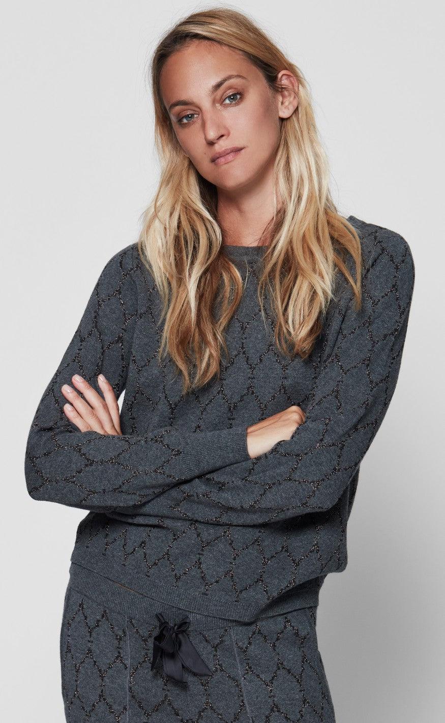 Gustav Bluse - Aston Jacquard Knit - Iron