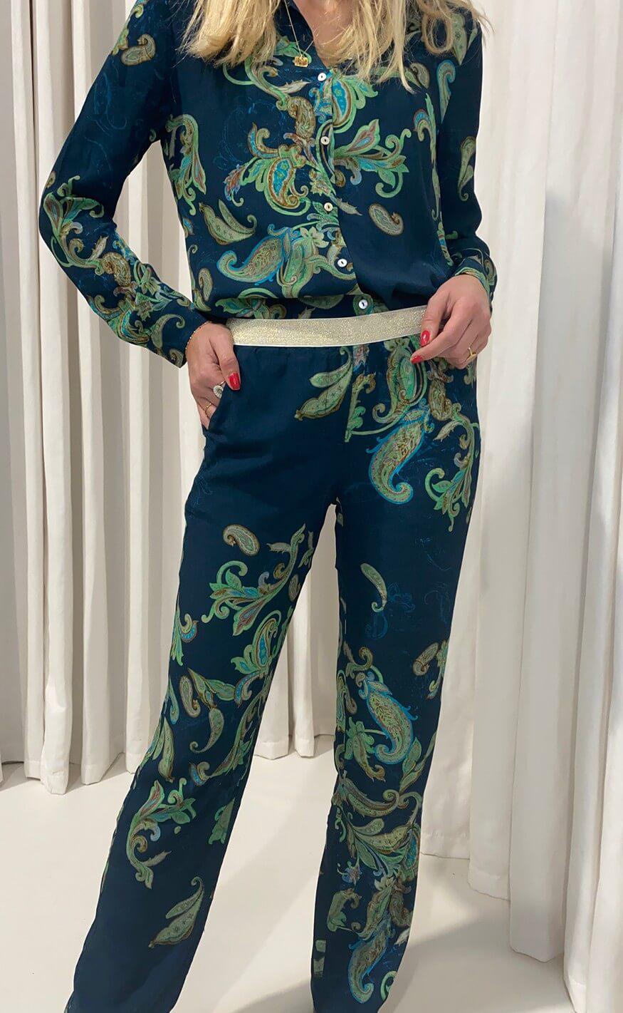 Gustav Bukser - Wide Leg Printed - Midnight