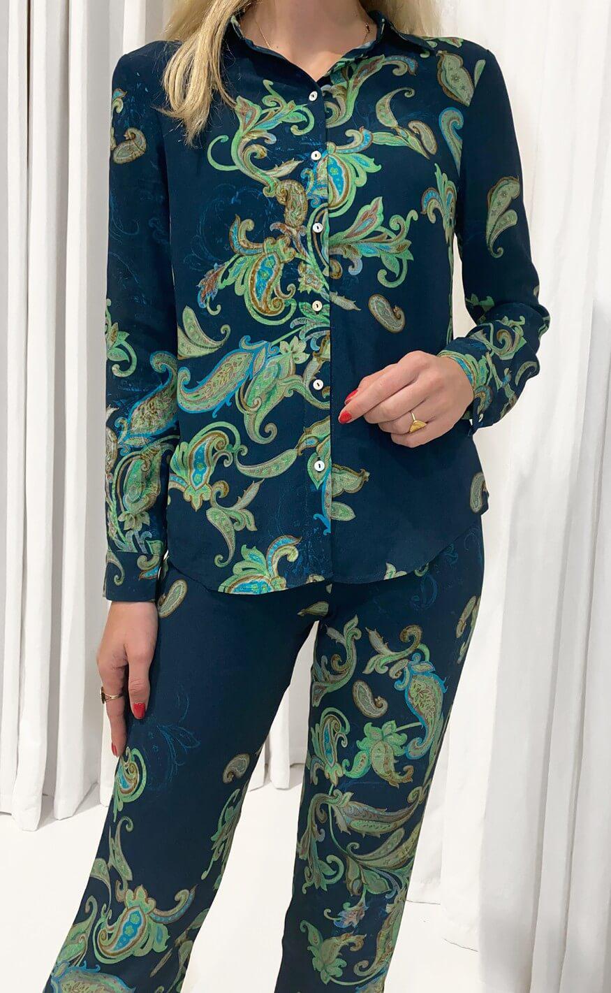 Gustav Bukser - Wide Leg Printed - Midnight