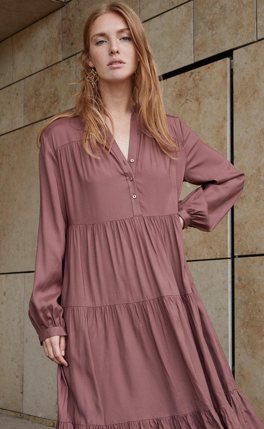 Gustav Kjole - Brooklyn Long Frill - Tofffee