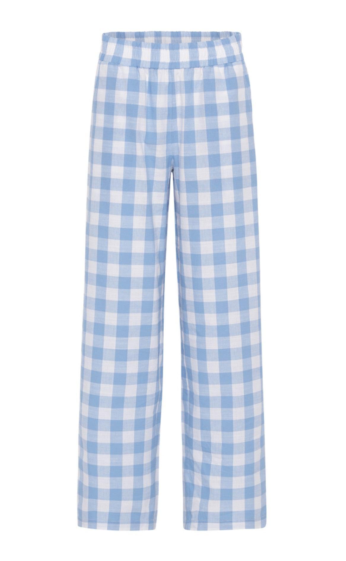 Hunkøn Bukser - Geira - Blue Checked