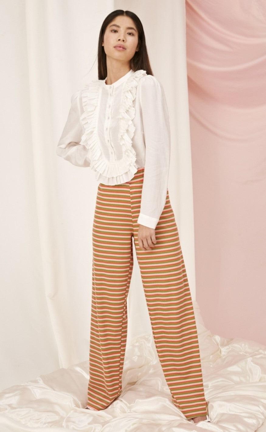 Hunkøn Bukser - Ginnie - Peach Striped