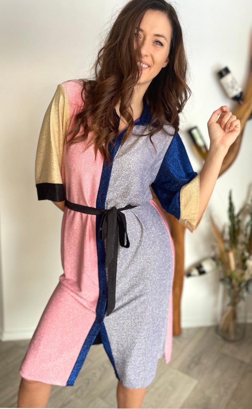 Hunkøn Kimono - Keyla - Mixed Glitter