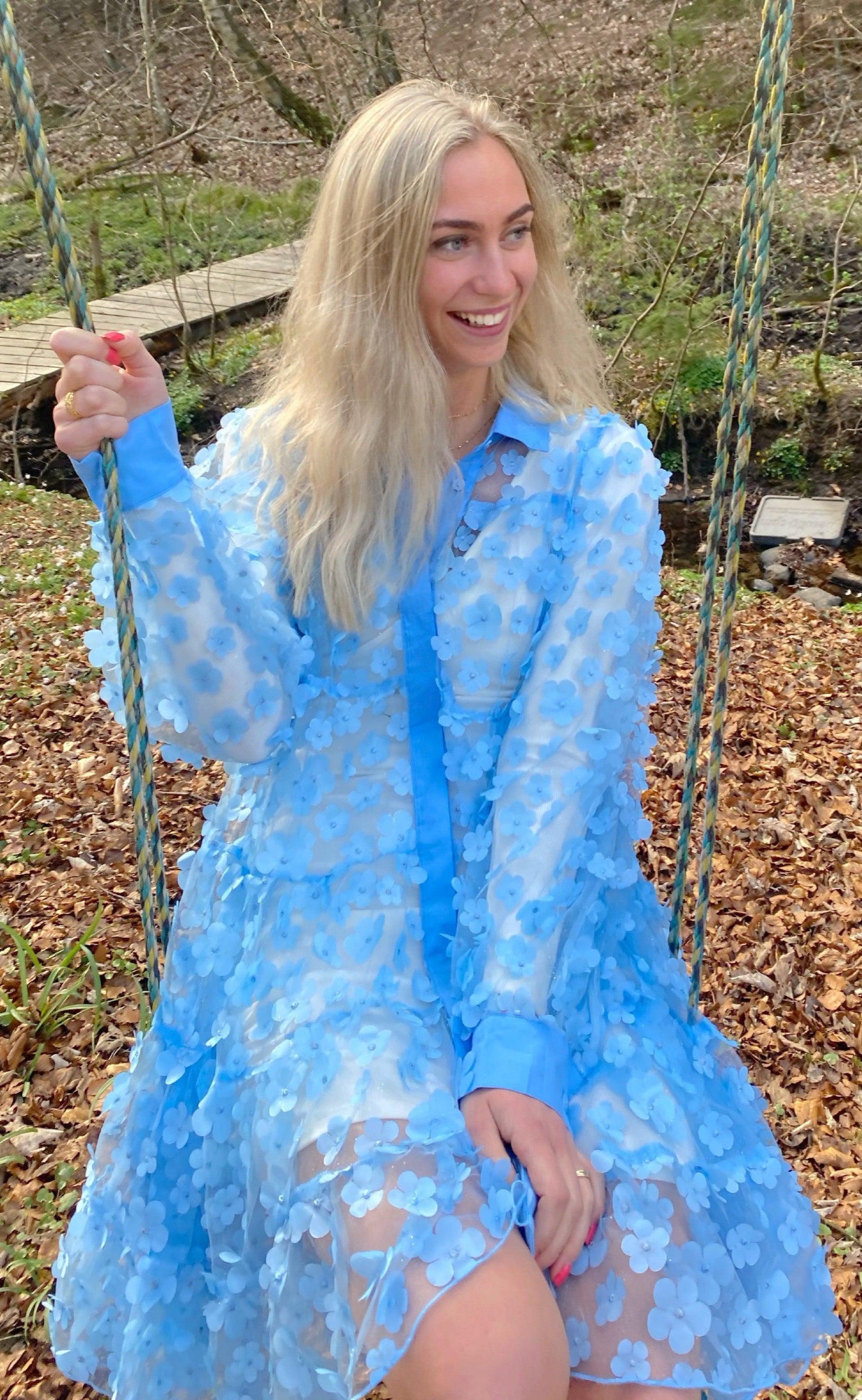 Hunkøn Kjole - Florentina Layer - Light Blue