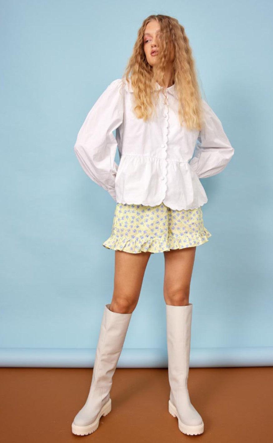 Hunkøn Shorts - Cecilia - Yellow Floral