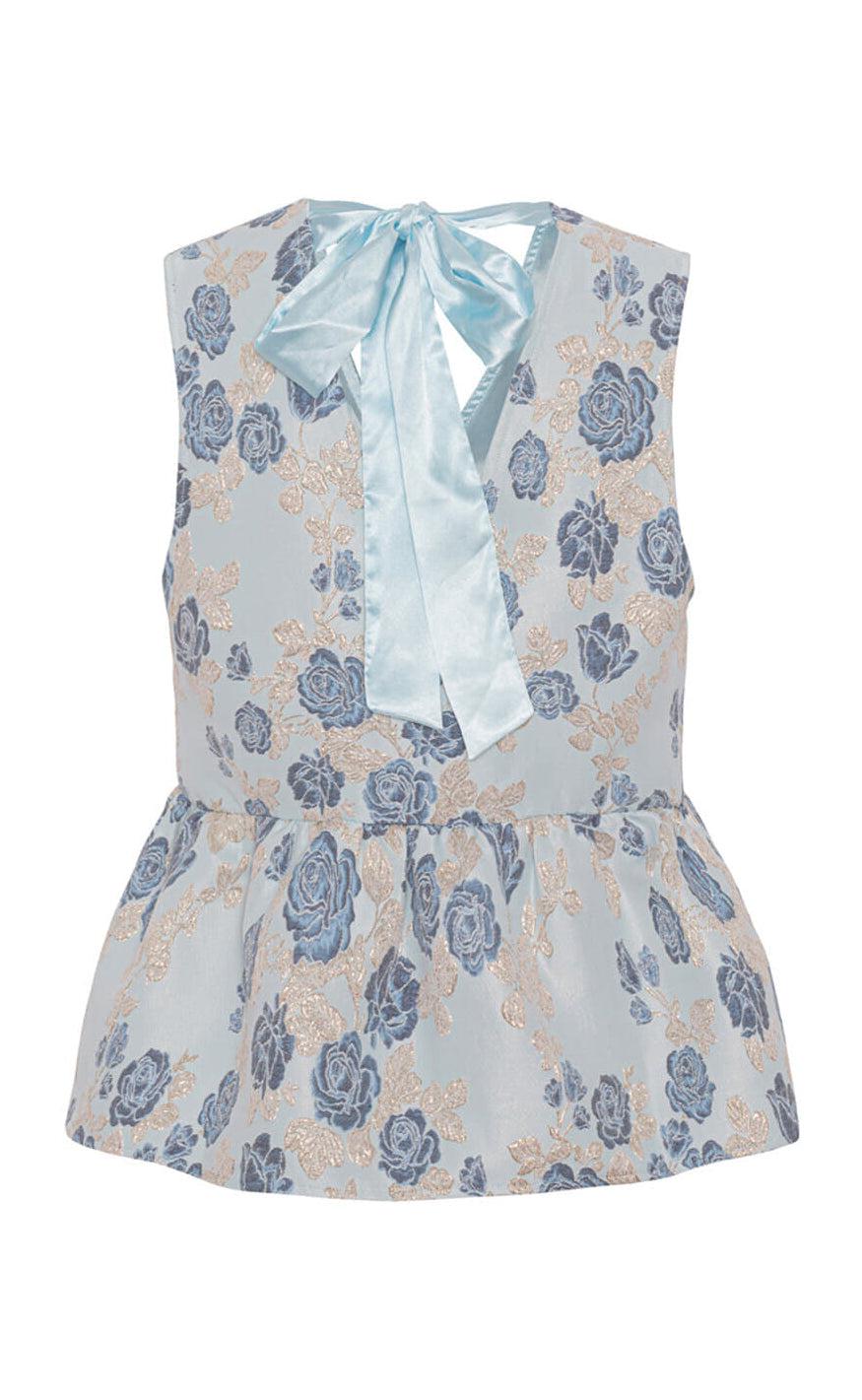 Hunkøn Top - Aino Tie - Blue