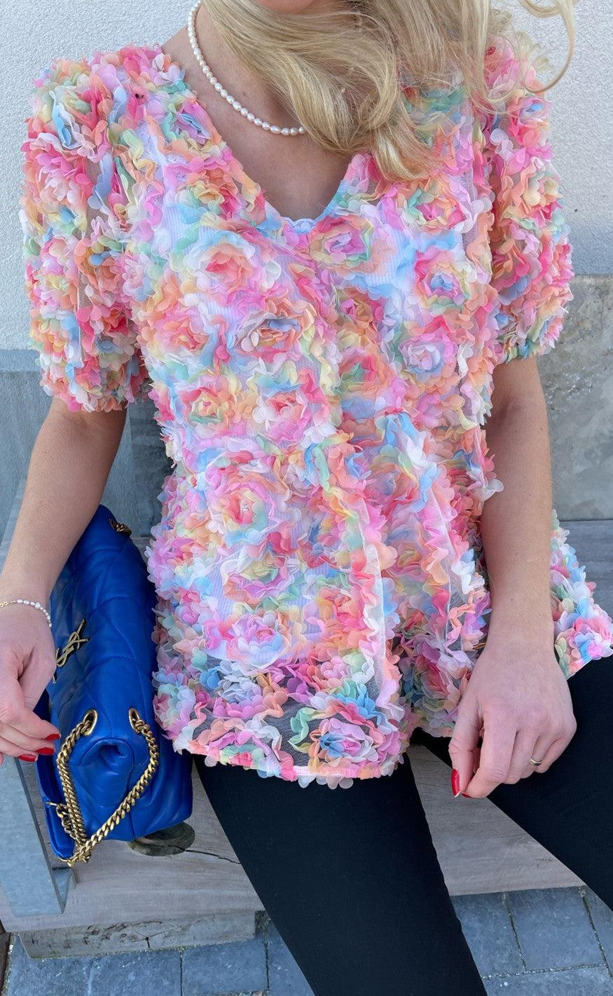 Hunkøn Top - Leia - Rainbow