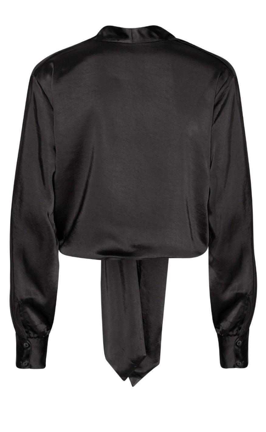 Karmamia Copenhagen Bolero / Bluse - Wrap - Black Rich Satin