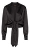 Karmamia Copenhagen Bolero / Bluse - Wrap - Black Rich Satin