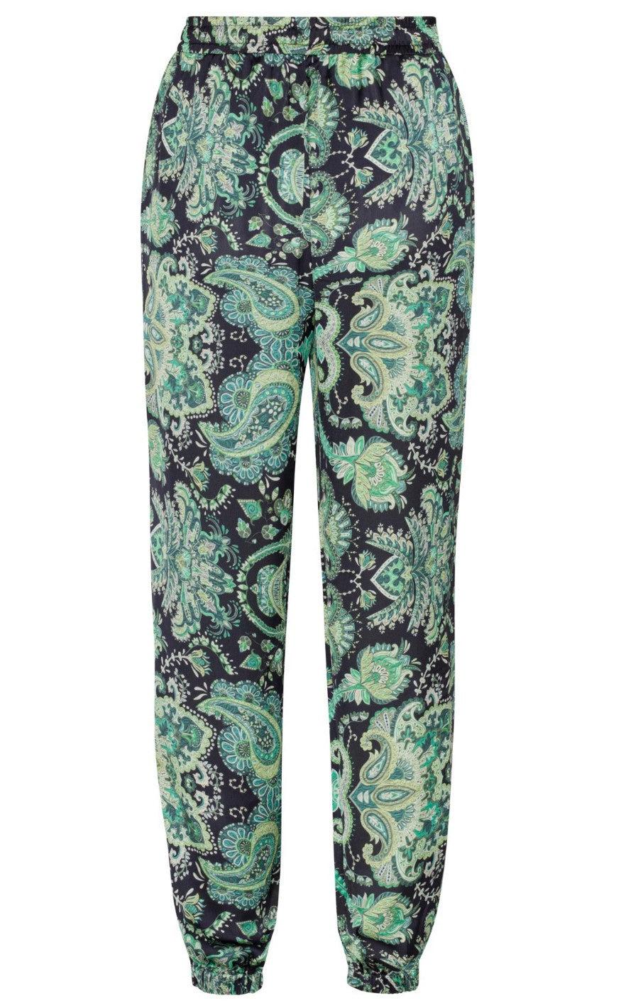 Karmamia Copenhagen Bukser - Cora - Emerald Paisley