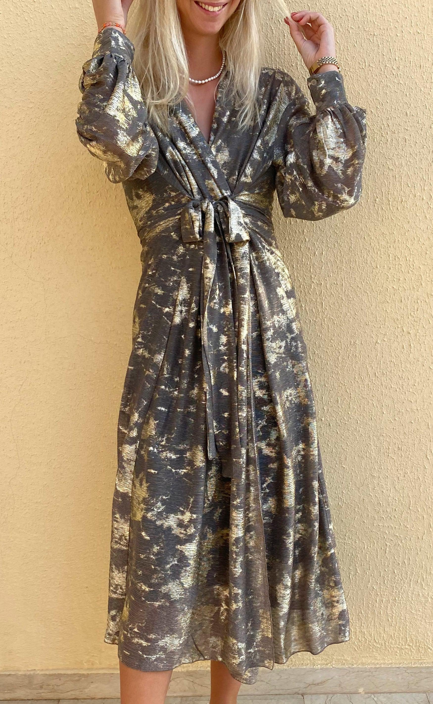Karmamia Copenhagen Kjole - Lola - Gold Waves