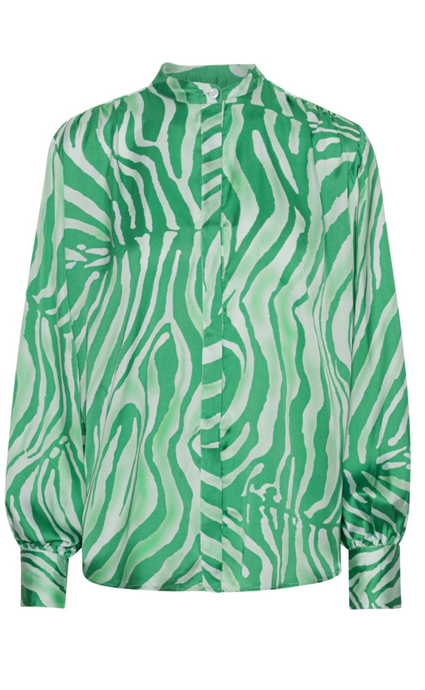 Karmamia Copenhagen Skjorte - Cornelia - Green Tiger