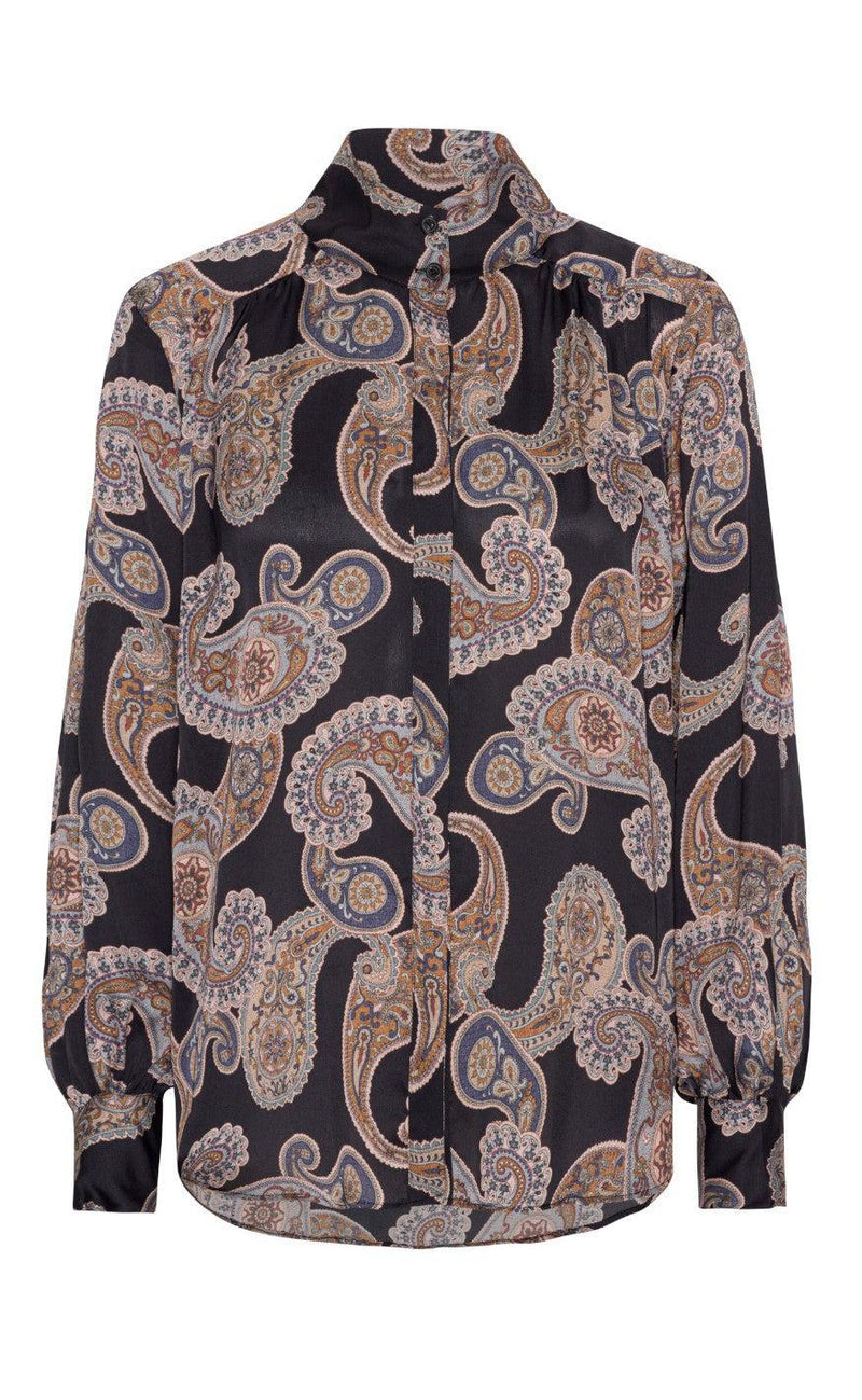 Karmamia Copenhagen Skjorte - Noelle - Blue Grand Paisley