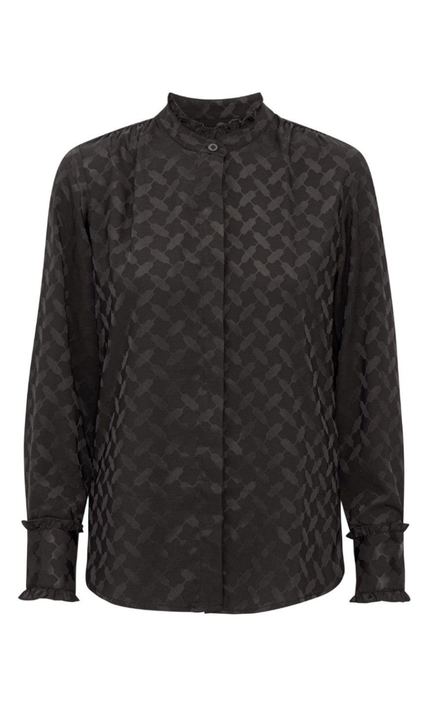 Karmamia Copenhagen Skjorte - Trinity - Black Keffiyeh Jacquard