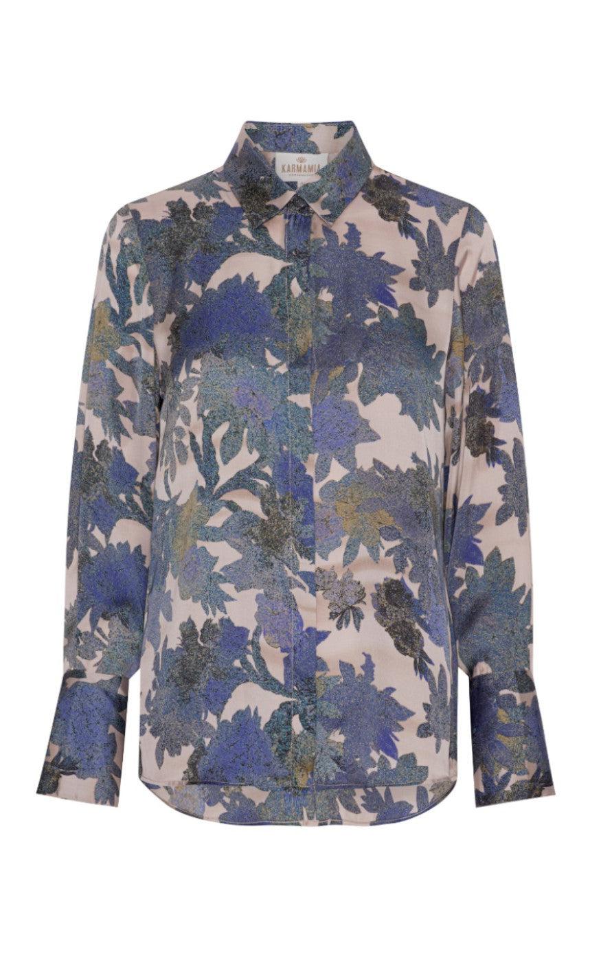 Karmamia Copenhagen Skjorte - Zoe - Indigo Flower