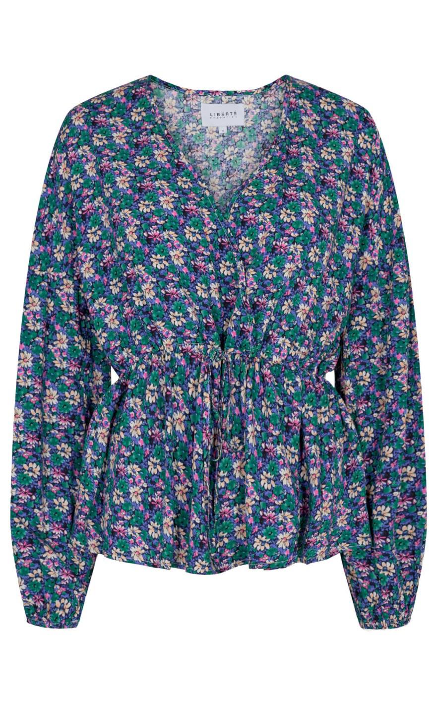 Liberte Bluse - Berta - Green Flower