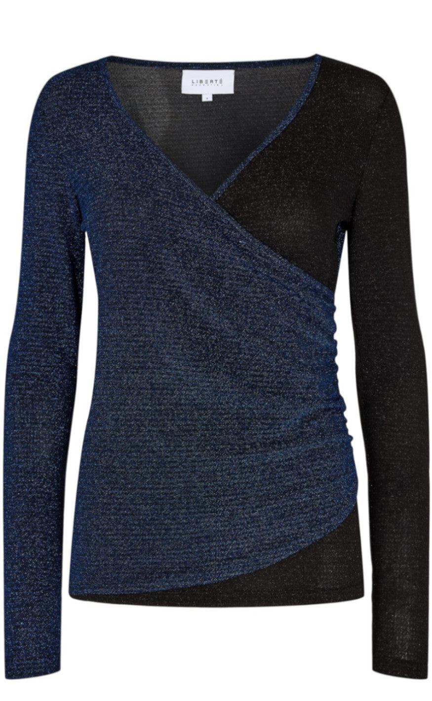 Liberte Bluse - Ingrid - Blue Black Mix
