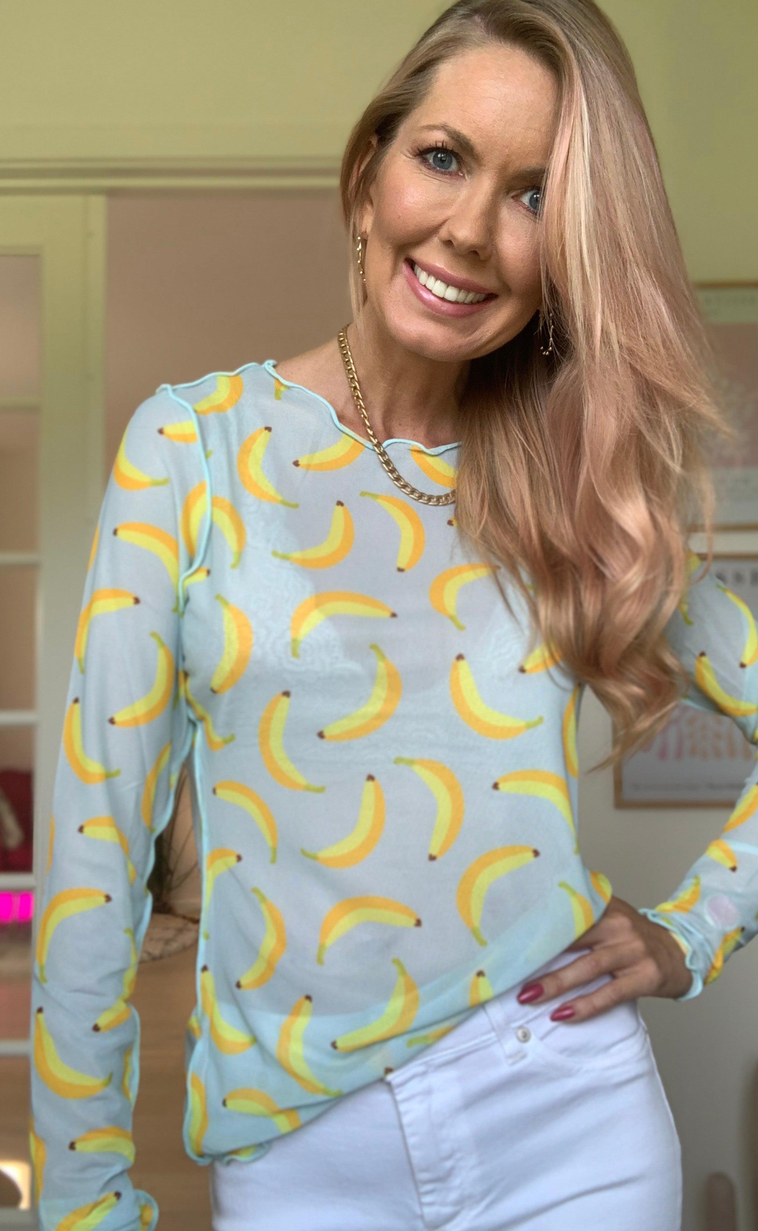Liberte Bluse - Mesh - Blue Banana