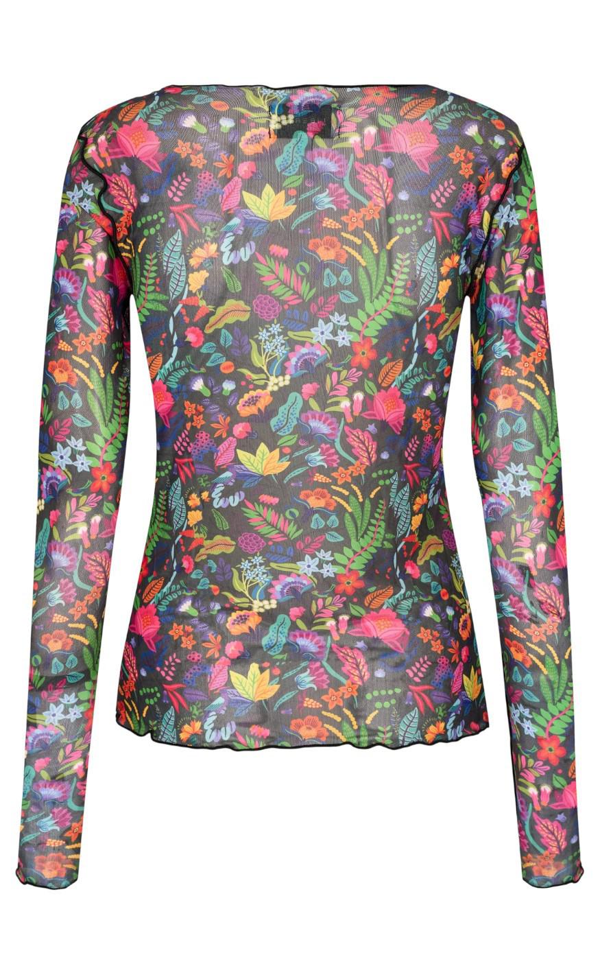Liberte Bluse - Mesh - Colorful Forrest Black