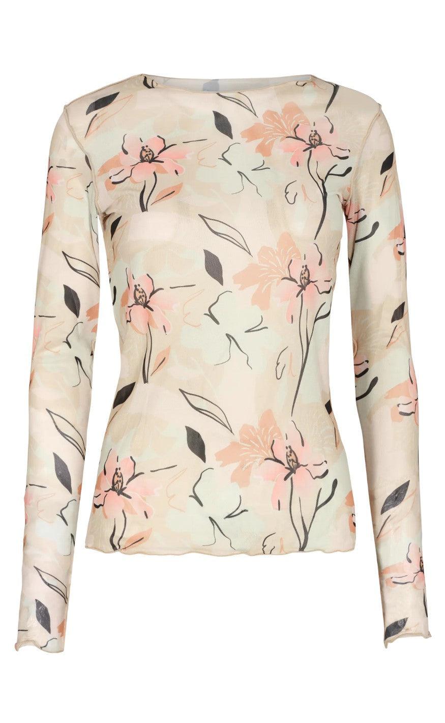Liberte Bluse - Mesh - Creamy Flowers