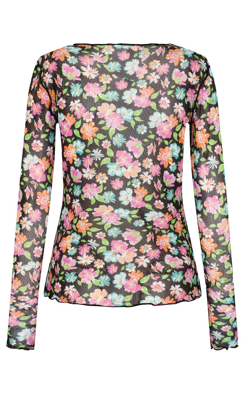 Liberte Bluse - Mesh - Mint Orange Flowers