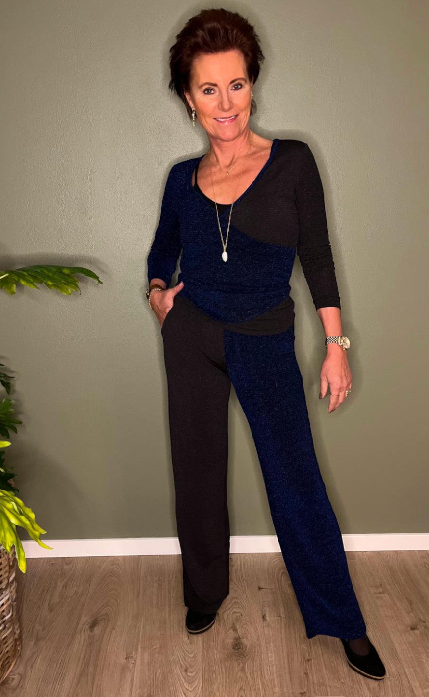 Liberte Bukser - Ingrid - Blue Black Mix