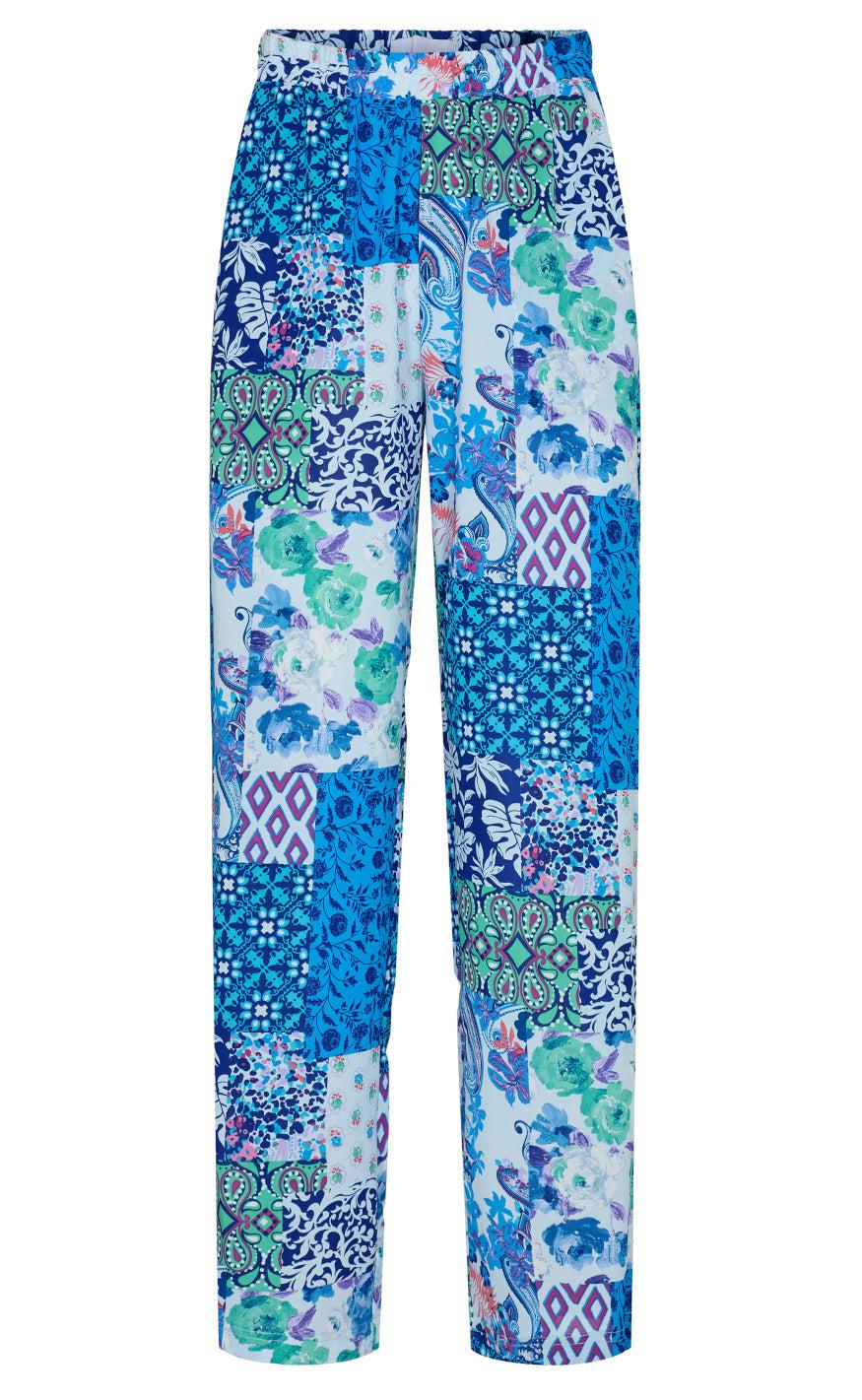 Liberte Bukser - Neda - Blue Patchwork