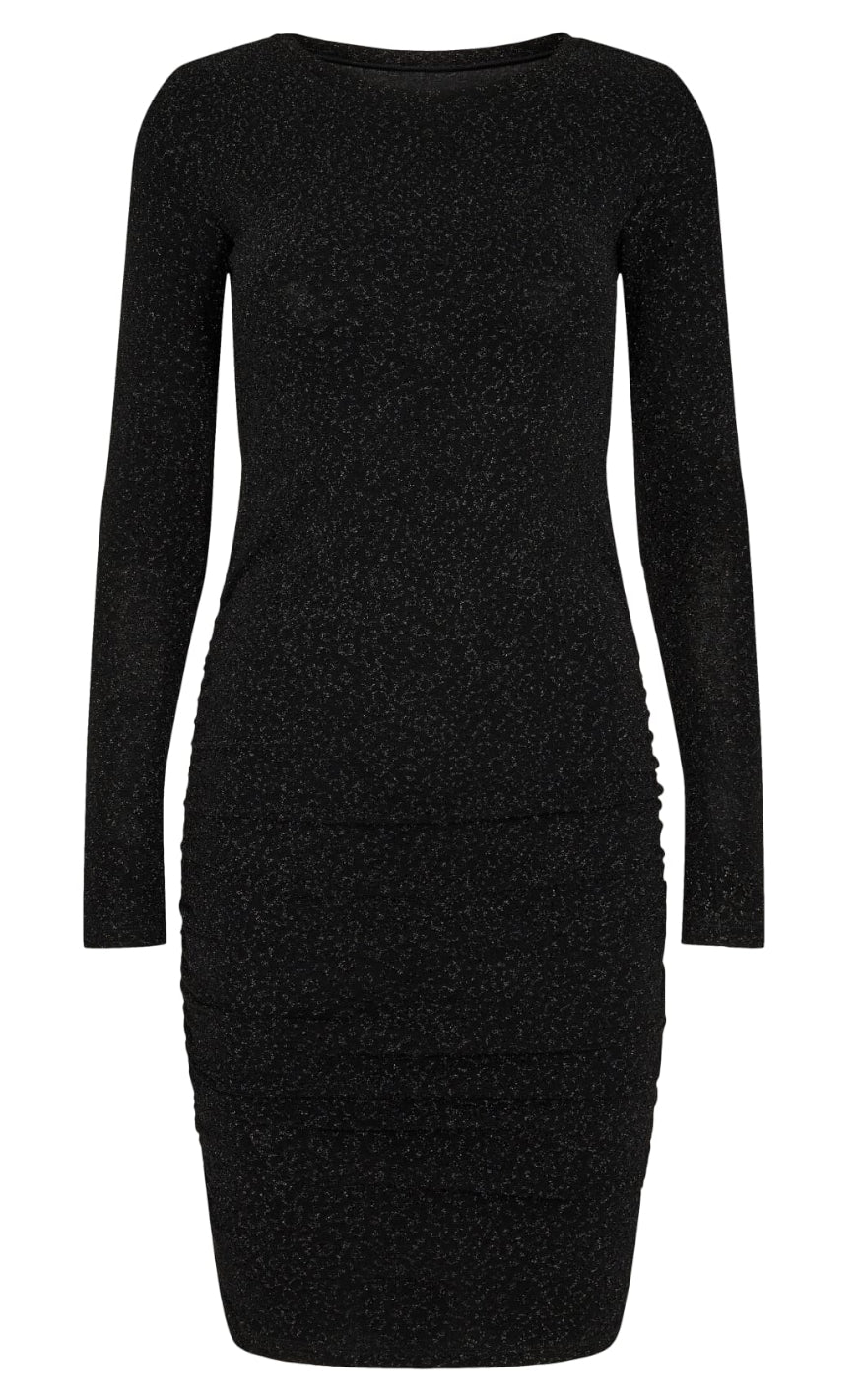 Liberte Kjole - Ibi - Black Glitter Flower
