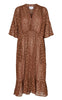 Liberte Kjole - Karoline - Brown Gold Flower