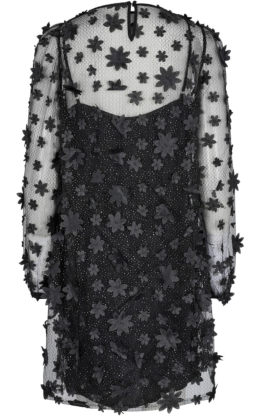 Liberte Kjole - Lamilla - Black Glitter Flower