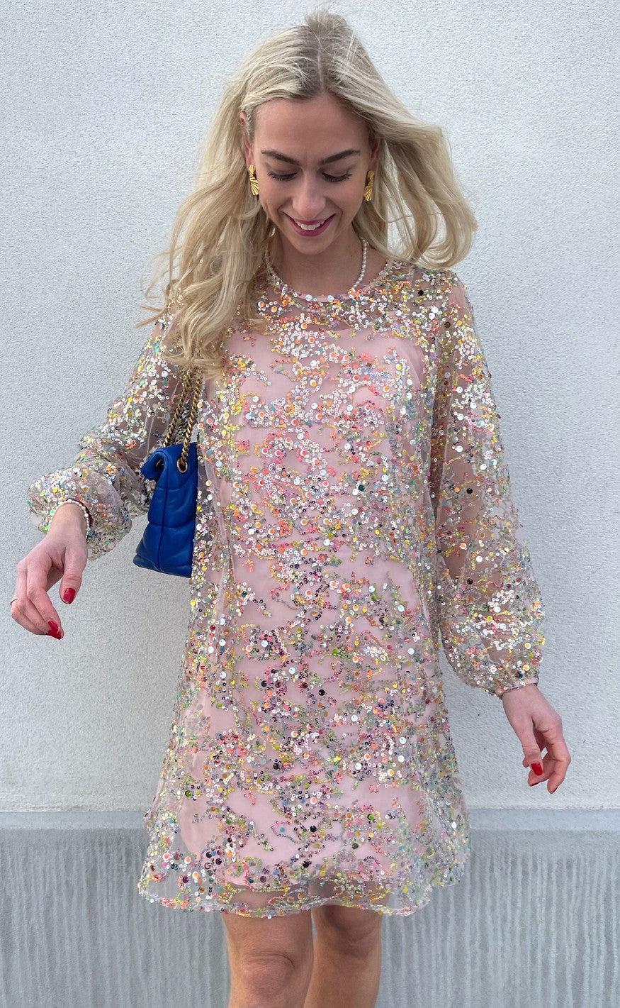 Liberte Kjole - Lamilla - Multicolor Sequins