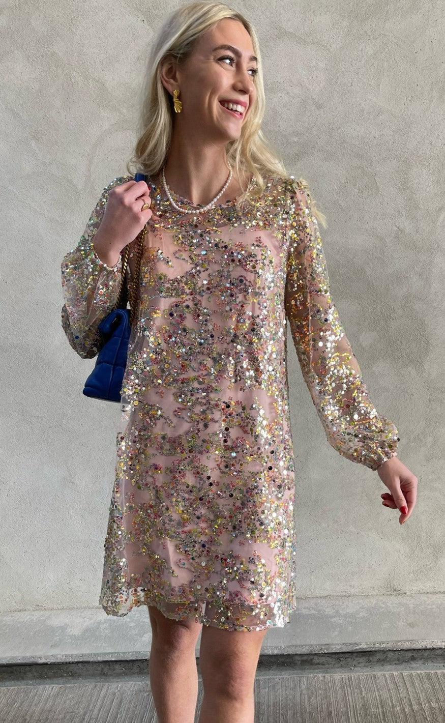 Liberte Kjole - Lamilla - Multicolor Sequins