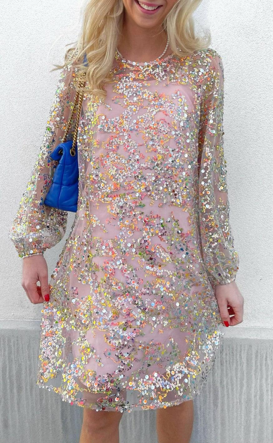 Liberte Kjole - Lamilla - Multicolor Sequins